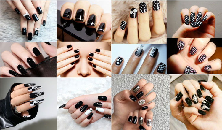 Top 16 mẫu nail trắng đen đơn giản siêu sang chảnh