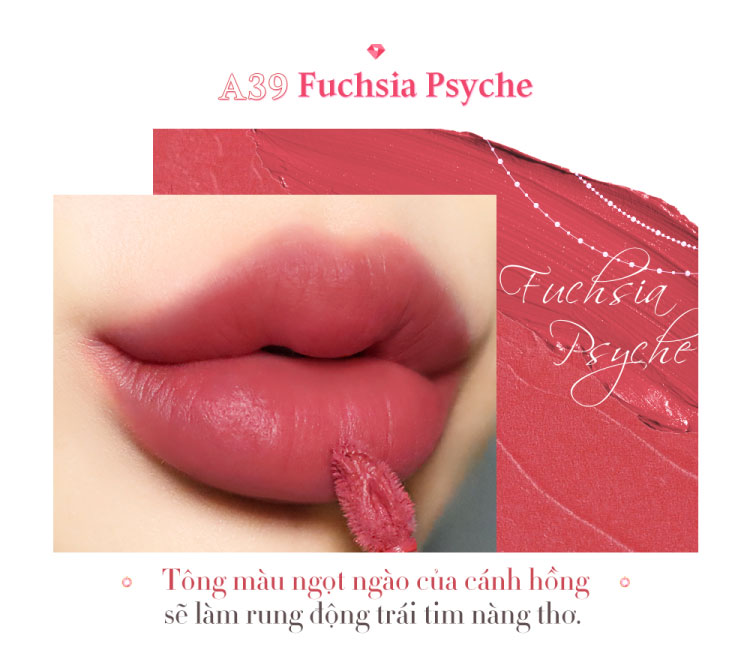 Black Rouge Ver 8 A39 Fuchsia Psyche – Tông màu hồng ngọt ngào của cánh hồng