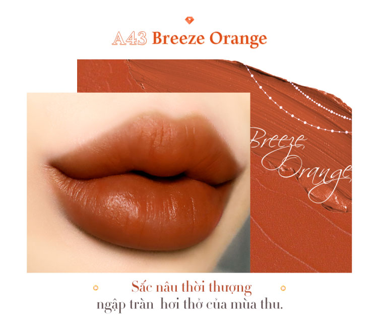 Black Rouge Ver 8 A43 Breeze Orange – Đỏ cam chili