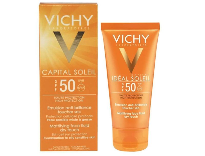 2. Kem Chống Nắng Vichy Ideal Soleil Mattifying Face Fluid Dry Touch SPF50 UVB+UVA