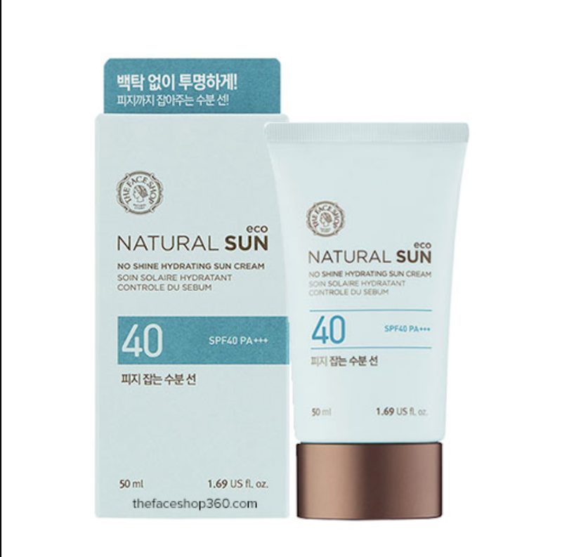 Kem Chống Nắng Cho Da Khô Natural Sun Eco No Shine Hydrating Sun Cream SPF40, Pa+++