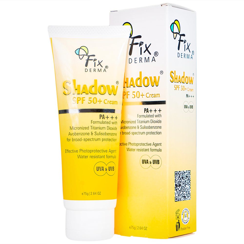 10. Fixderma Shadow SPF50+SPF30+ Cream cho mặt và toàn thân 75G
