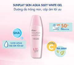 Gel chống nắng dưỡng da trắng mượt Sunplay Skin Aqua Silky White Gel SPF 50+